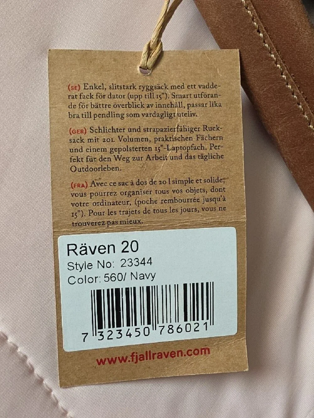 Fjallraven RAVEN 20 Navy Backpack, NWT